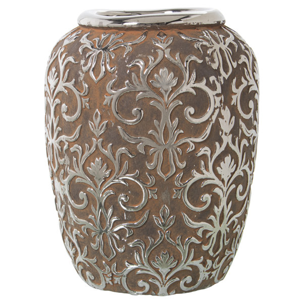 Ivy Bronx Silver Ceramic Vase Aging Wayfair.co.uk